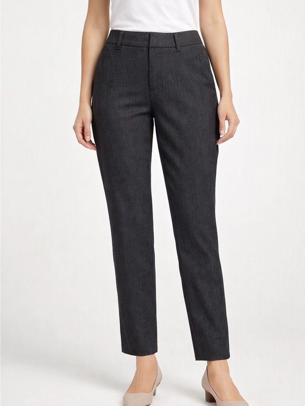 NWT Old Navy High-Rise Curvy Pixie Ankle Pants Size 4 Dark Charcoal Grey